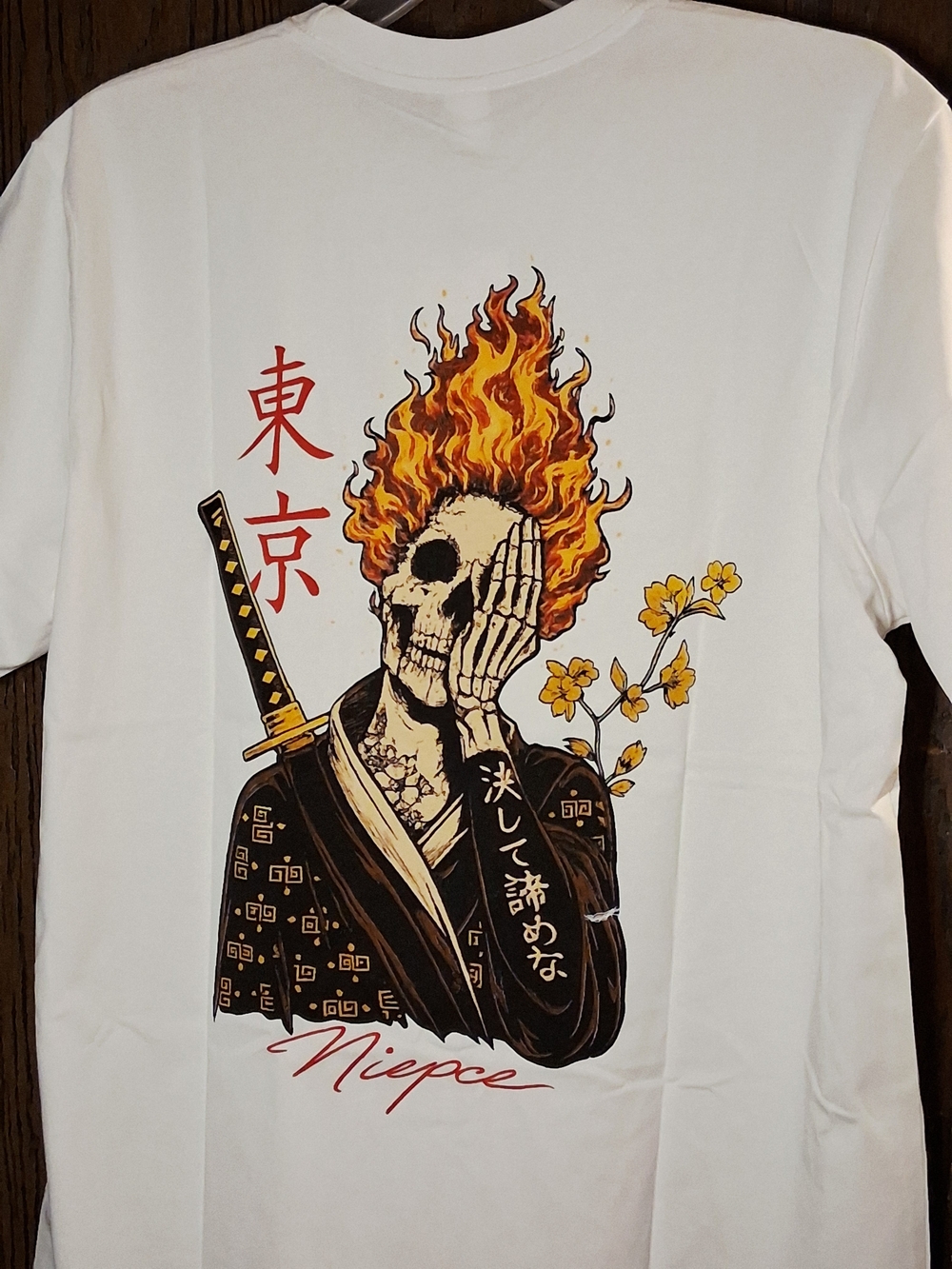 Niepce Return of the Samurai Tee Tokyo Graphic Short Sleeve Tee in White